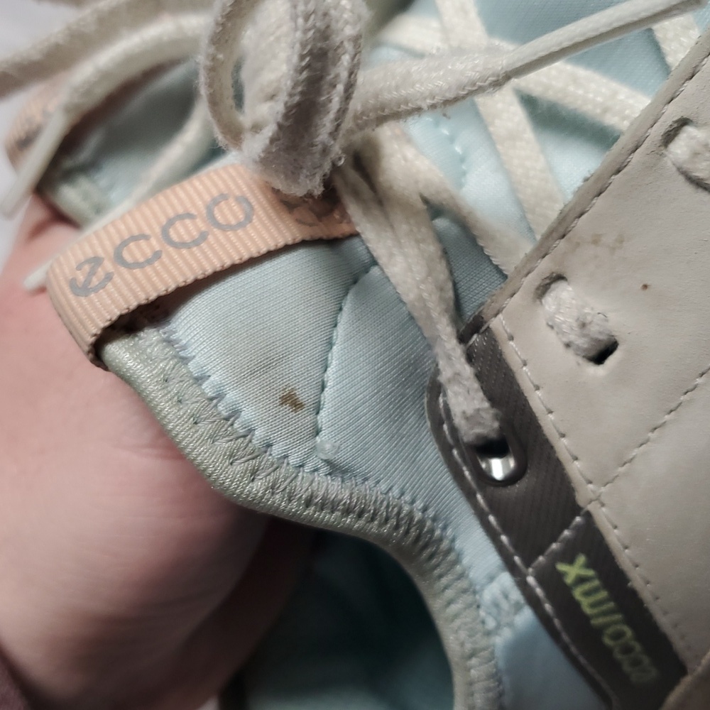 Ecco Womens MX Low Shoes Size 8-8 1/2 White/Eggshell Blue - Picture 16 of 16